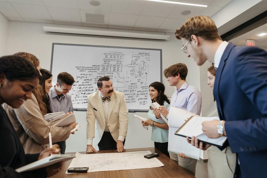 PBA students participate in discussion during a classroom presentation.